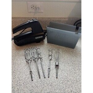 BLACK+DECKER 5-Speed Hand Mixer with Extra Turbo Power and Storage Container